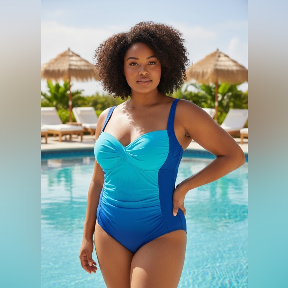 Women’s size 18W Sonnet Shores Tummy Control swimsuit/bathing suit